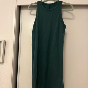 Dark Green T shirt Dress